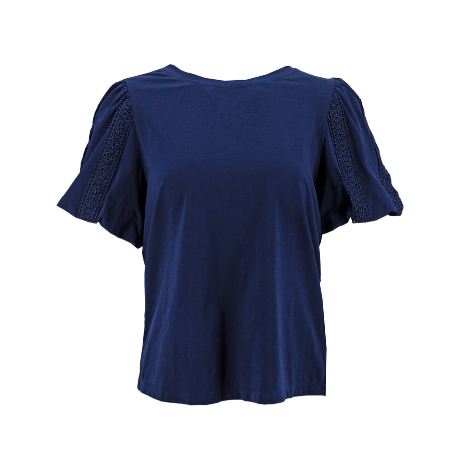Blusa Zac & Rachel Mangas Cortas Lisa para Damas – CELEBRATION NAVY