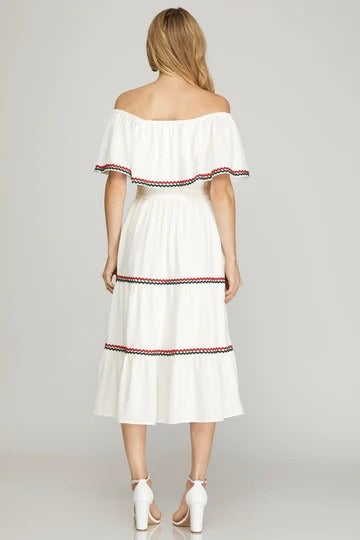 Vestido She + Sky sin Mangas Estampado para Damas – vista 2