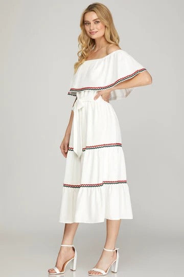 Vestido She + Sky sin Mangas Estampado para Damas – vista 3