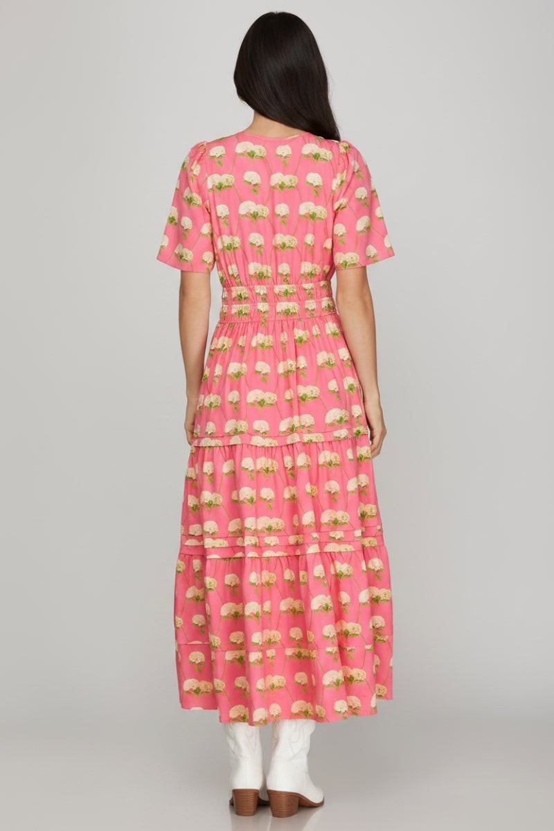 Vestido She + Sky Mangas Cortas Floral para Damas – vista 3