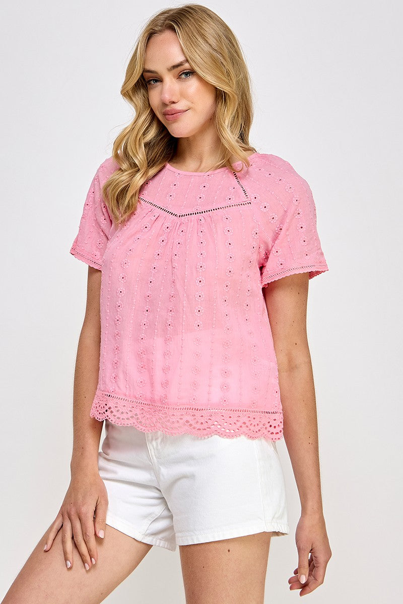 Blusa Available Mangas Cortas Bordados Para Damas