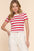 Camiseta Active Basic Mangas Cortas Rayas Para Damas
