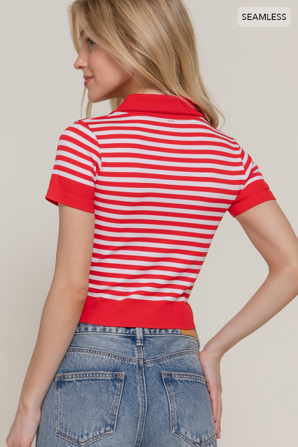 Poloshirt Active Basic Mangas Cortas Rayas para Damas