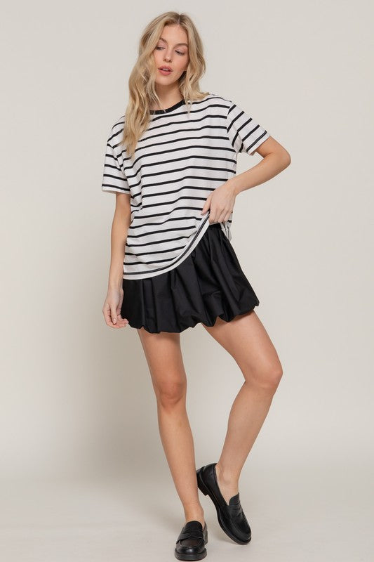 Camiseta Active Basic Mangas Cortas Rayas Para Damas by Active Basic