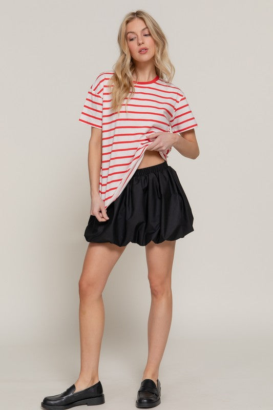 Camiseta Active Basic Mangas Cortas Rayas Para Damas by Active Basic