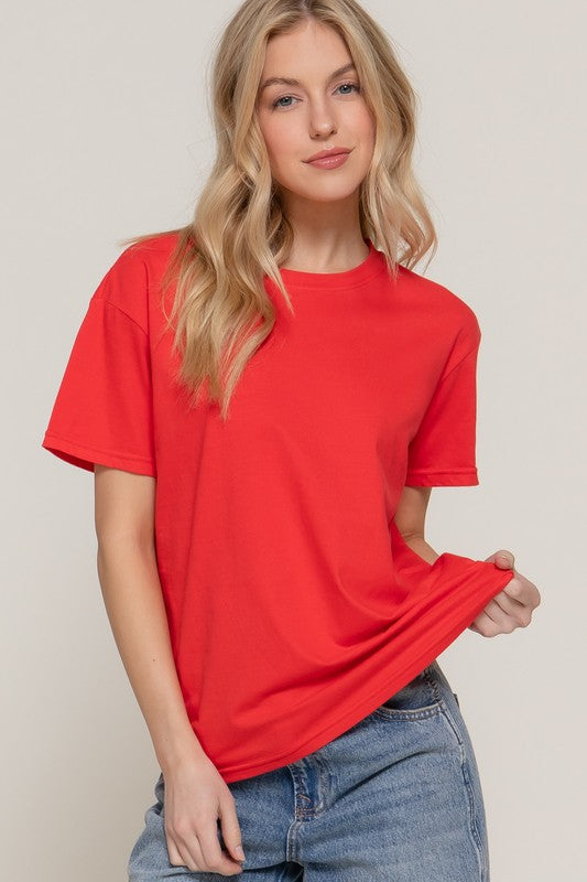 Camiseta Active Basic Mangas Cortas Lisa para Damas