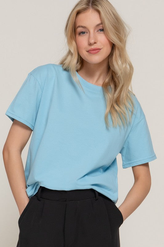 Camiseta Active Basic Mangas Cortas Lisa Para Damas