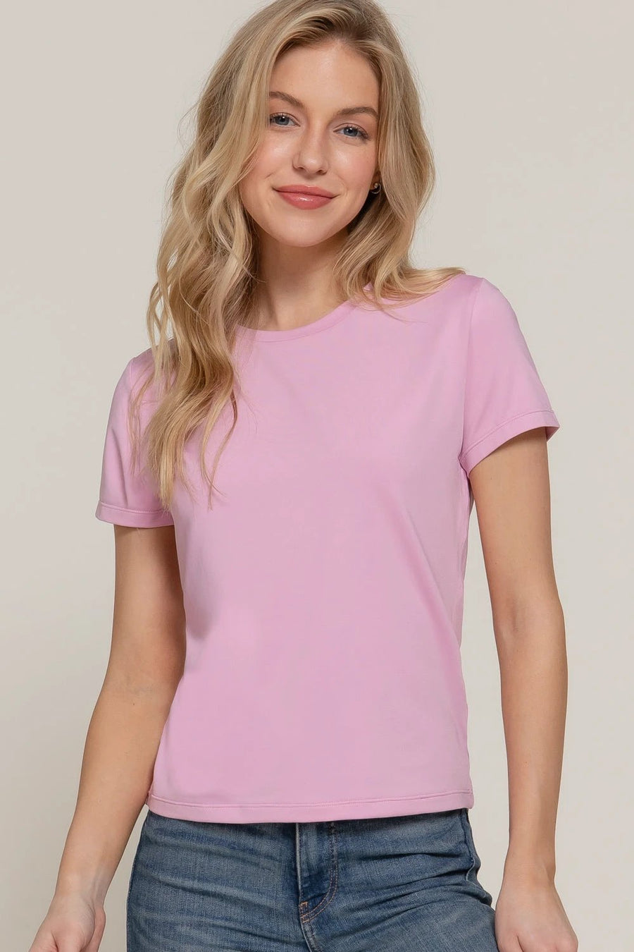 Camiseta Active Basic Mangas Cortas Lisa Para Damas by Active Basic