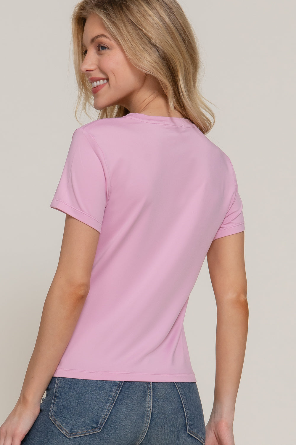 Camiseta Active Basic Mangas Cortas Lisa Para Damas by Active Basic