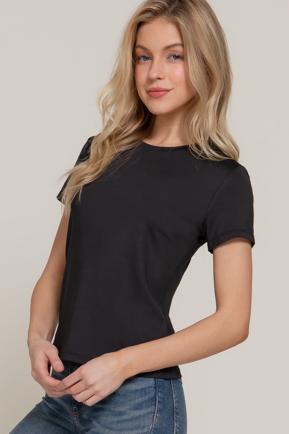 Camiseta Active Basic Mangas Cortas Lisa Para Damas by Active Basic