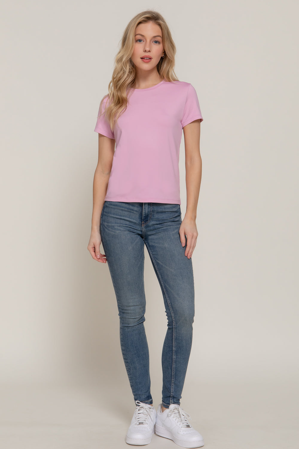 Camiseta Active Basic Mangas Cortas Lisa Para Damas by Active Basic