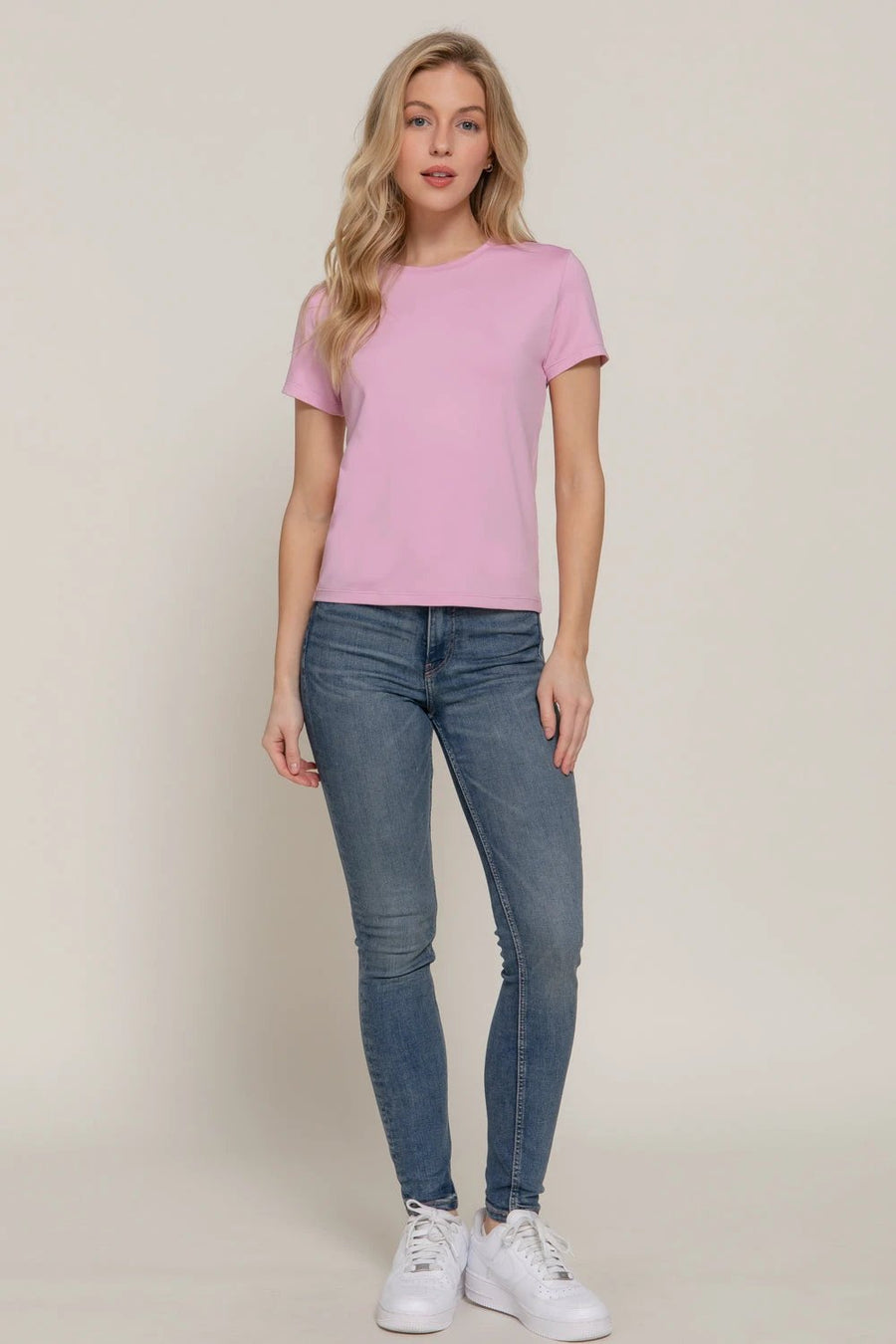 Camiseta Active Basic Mangas Cortas Lisa Para Damas by Active Basic