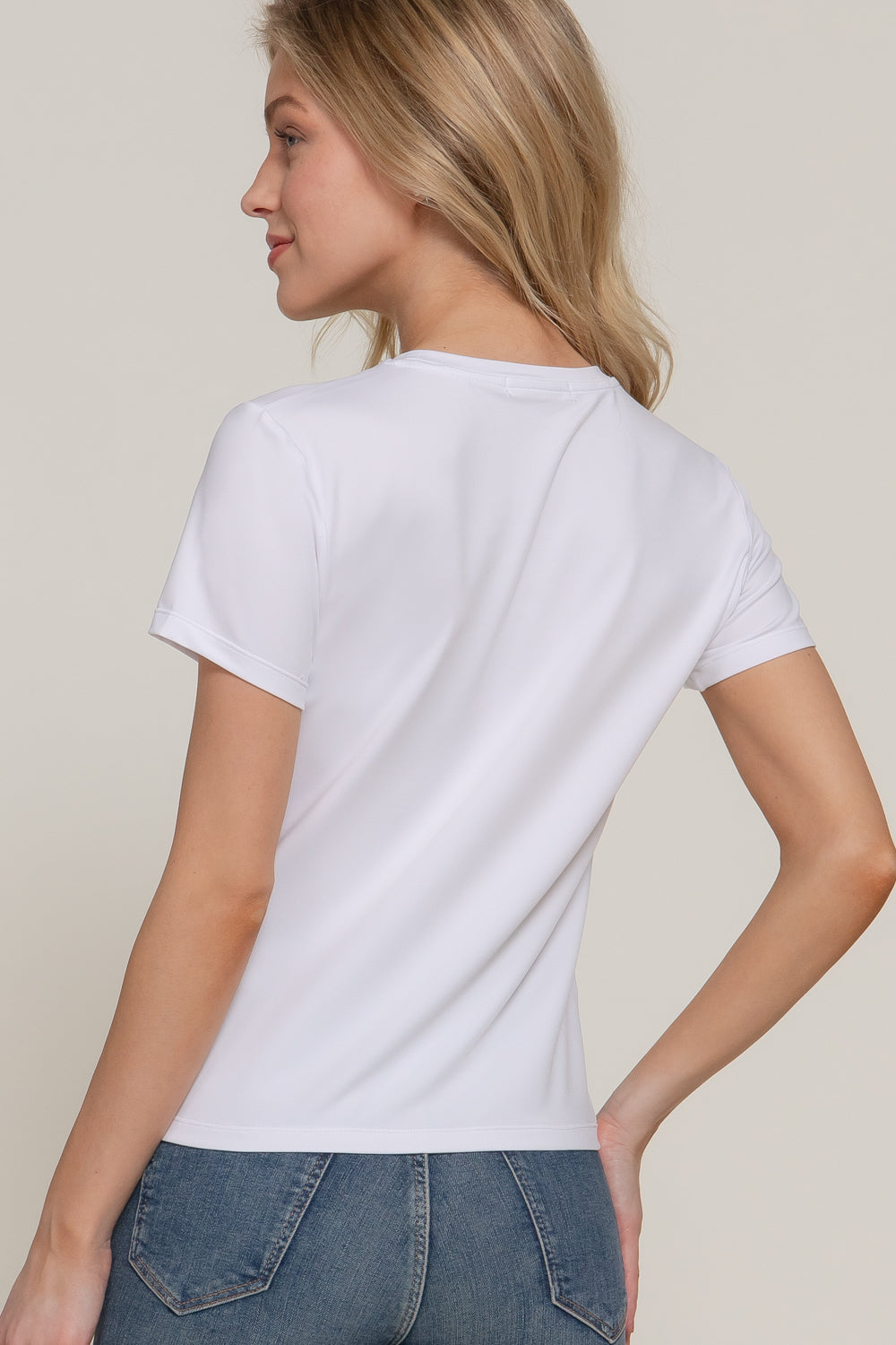 Camiseta Active Basic Mangas Cortas Lisa Para Damas by Active Basic