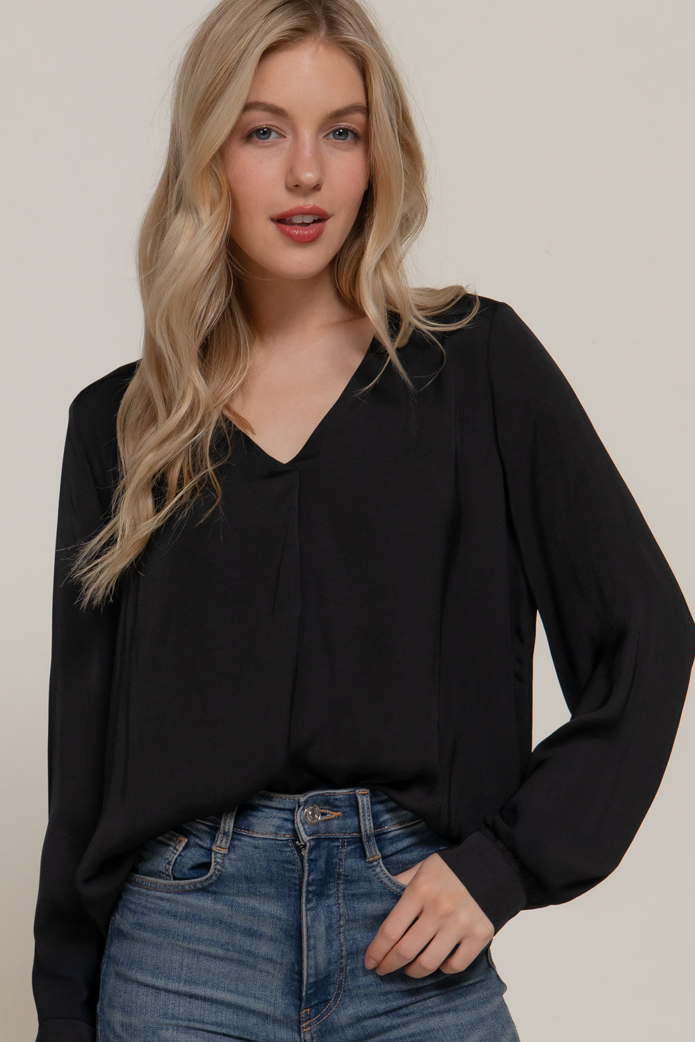 Blusa Active Basic Mangas Largas Lisa Para Damas