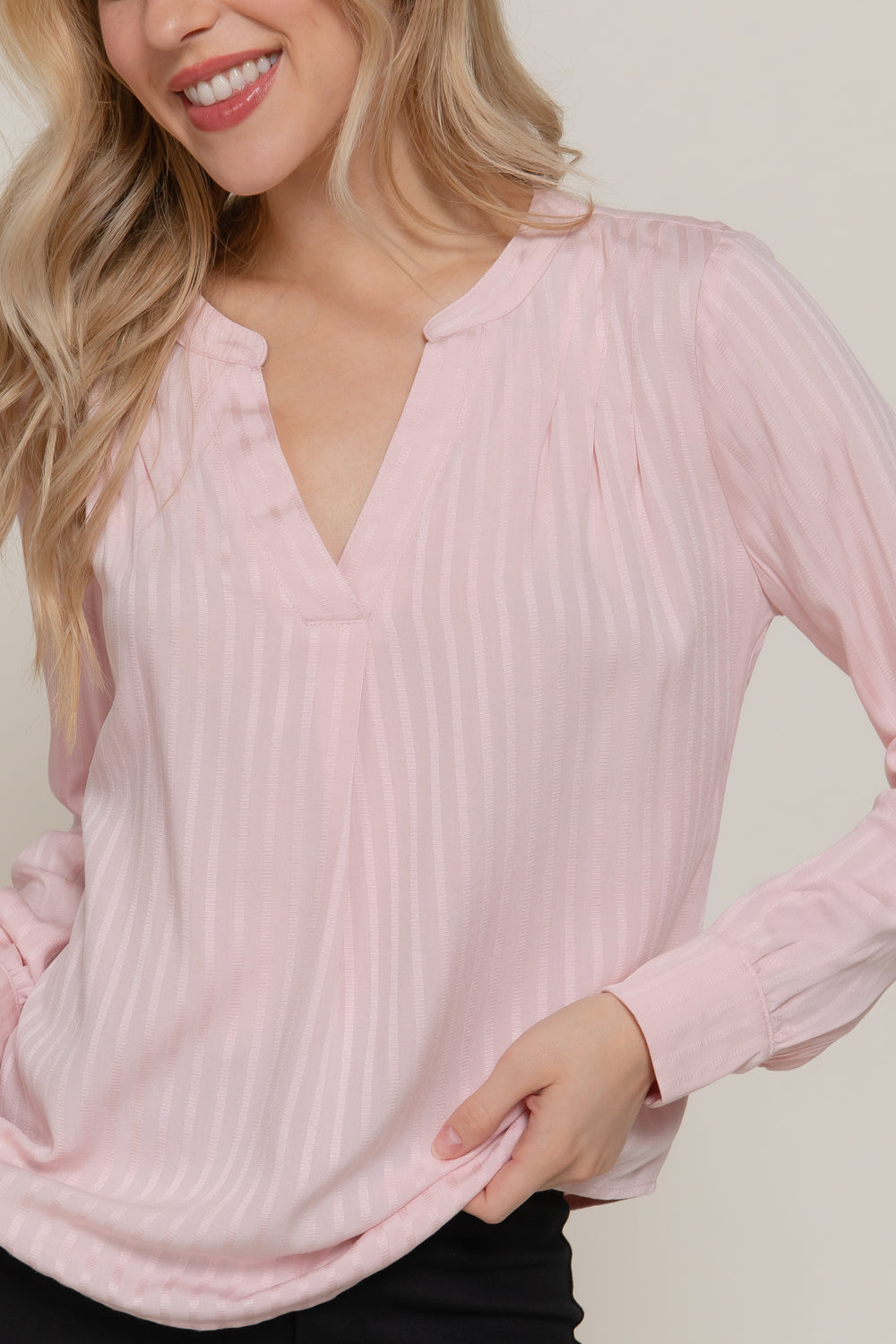 Blusa Active Basic Mangas Largas Rayas Para Damas