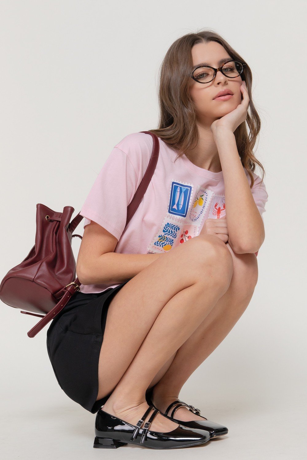 Camiseta Active Basic Mangas Cortas Estampada Para Damas