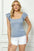 Blusa Available Mangas Cortas Lisa Encaje P/ Damas