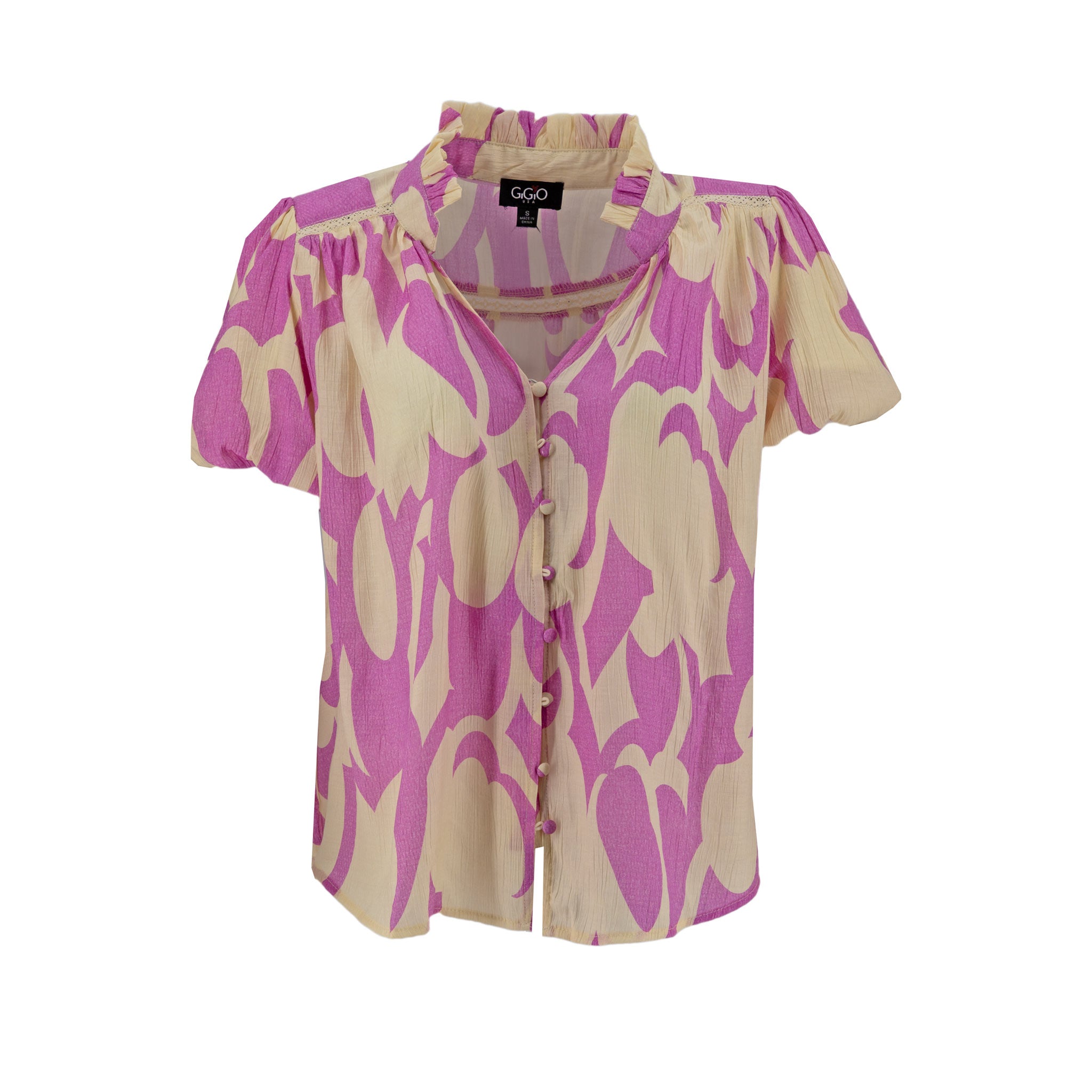Blusa Gigio Mangas Cortas Estampado para Damas