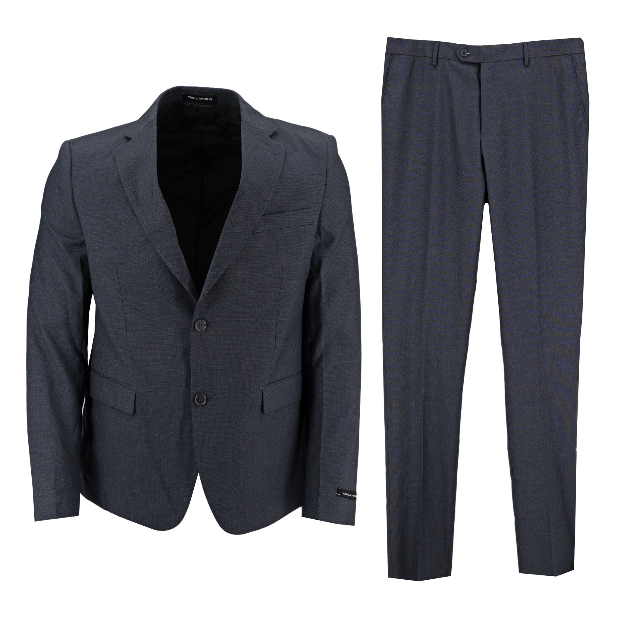 Traje Ted Lapidus 2 Botones Liso para Caballeros – BLACK