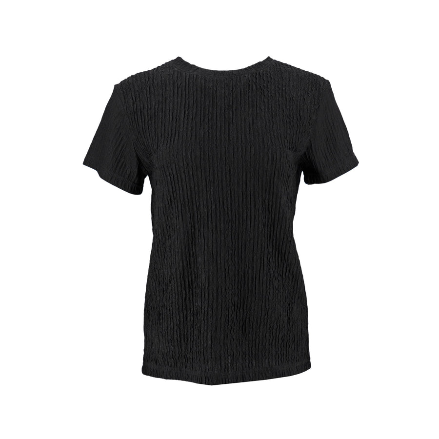 Blusa La La Muse Mangas Cortas Corrugado para Damas
