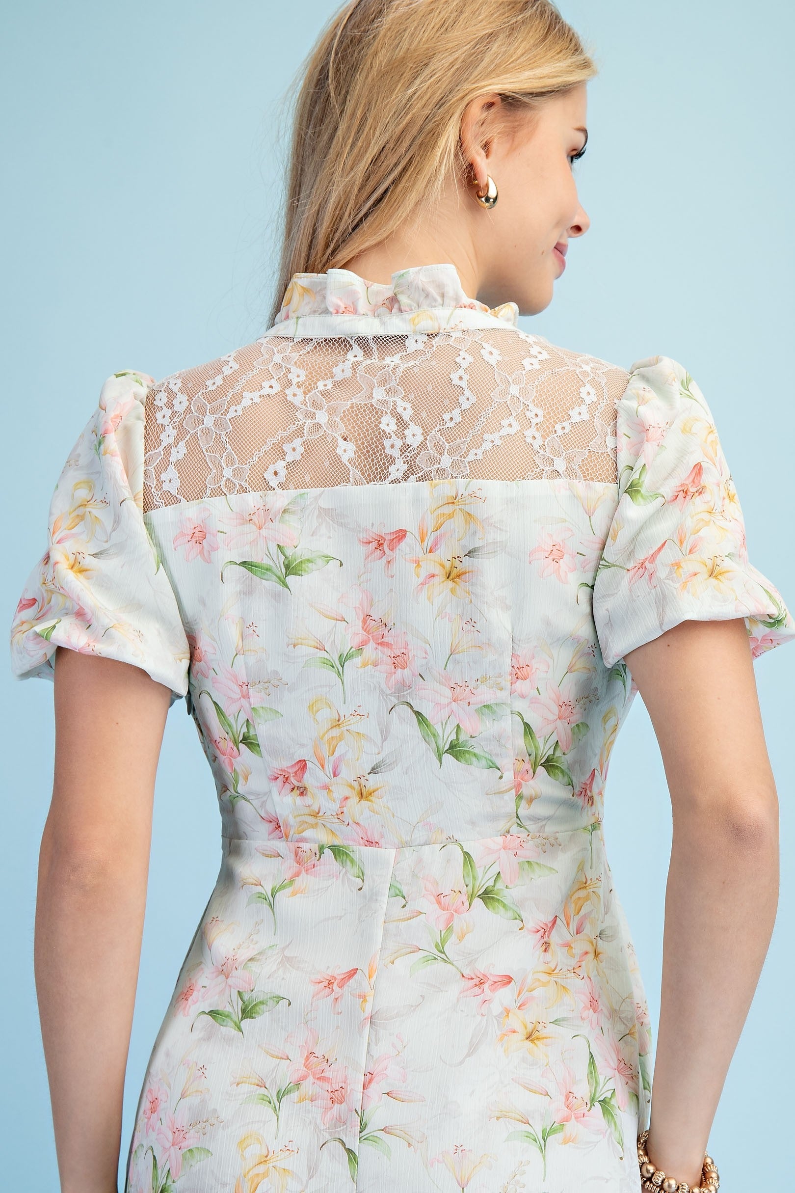 Vestido Gigio Mangas Cortas Floral para Damas