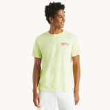 Camiseta Nautica Mangas Cortas Estampada Sunny Lime para Caballeros