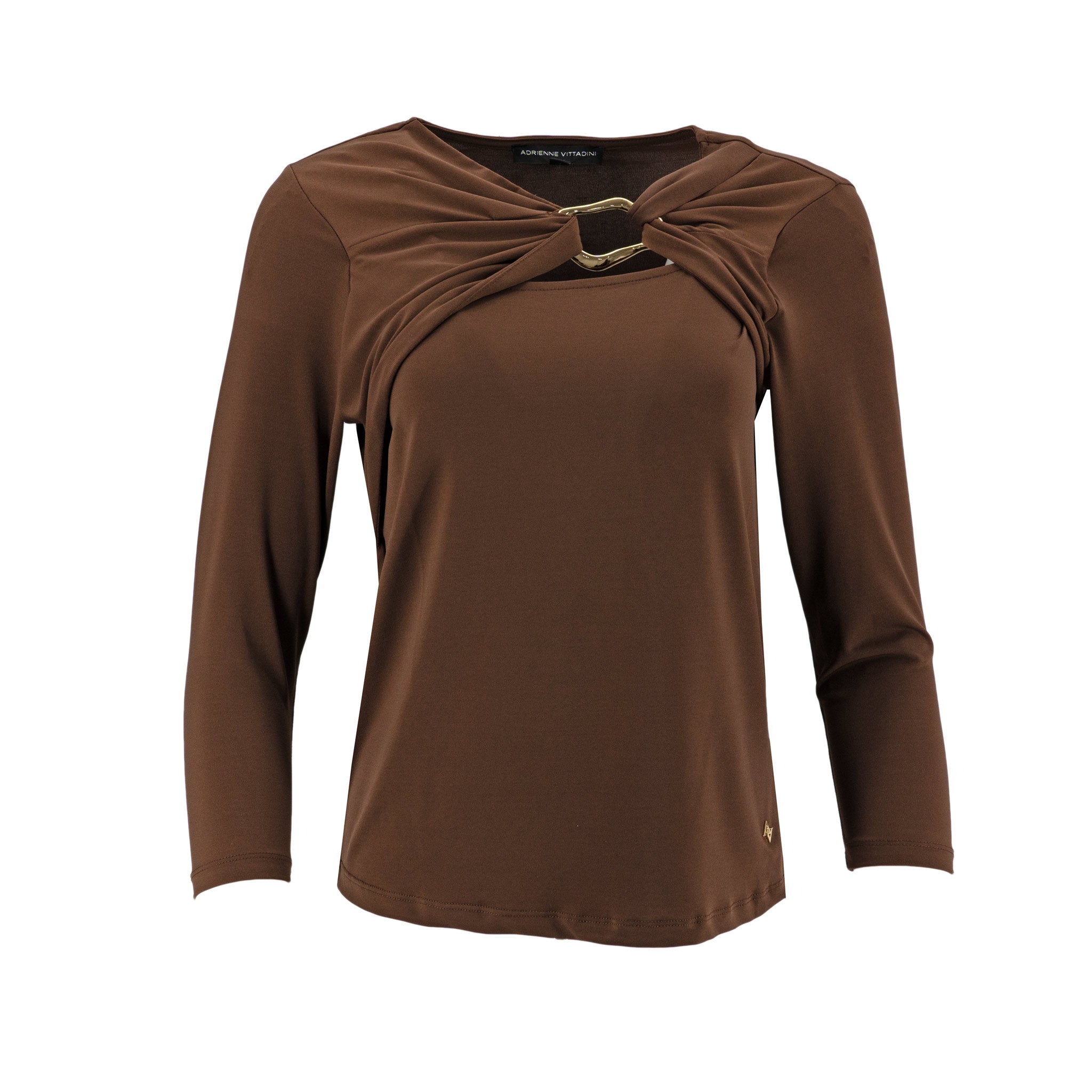 Blusa Adrienne Vittadini Mangas Largas Lisa para Damas – POTTING SOIL