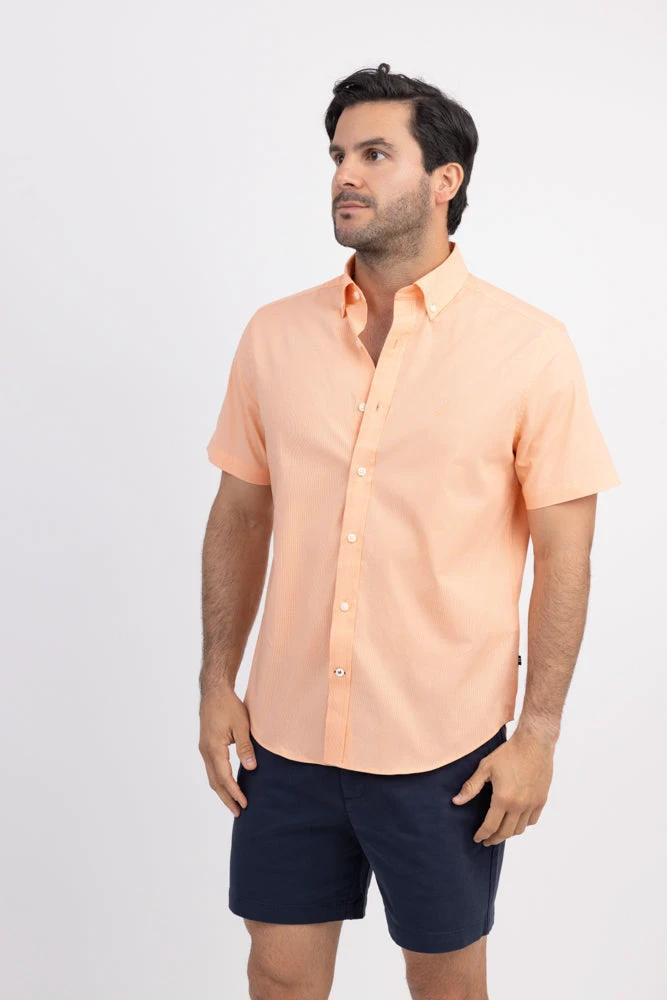 Camisa Nautica Mangas Cortas Lisa Para Caballeros by Nautica
