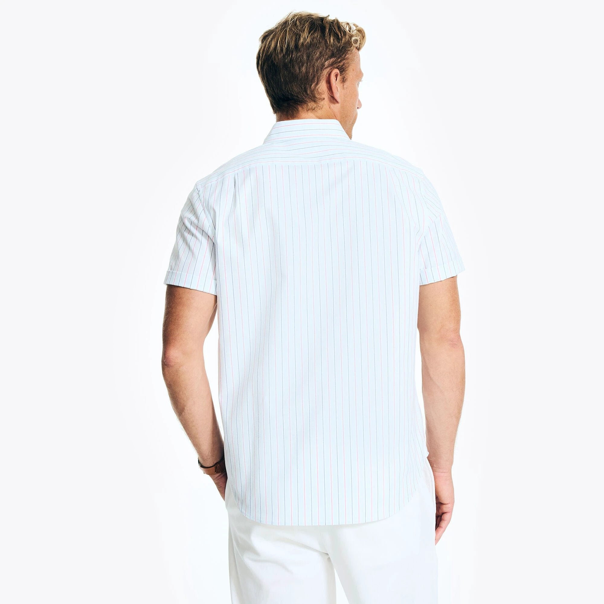 Camisa Nautica Mangas Cortas Rayas Para Caballeros by Nautica