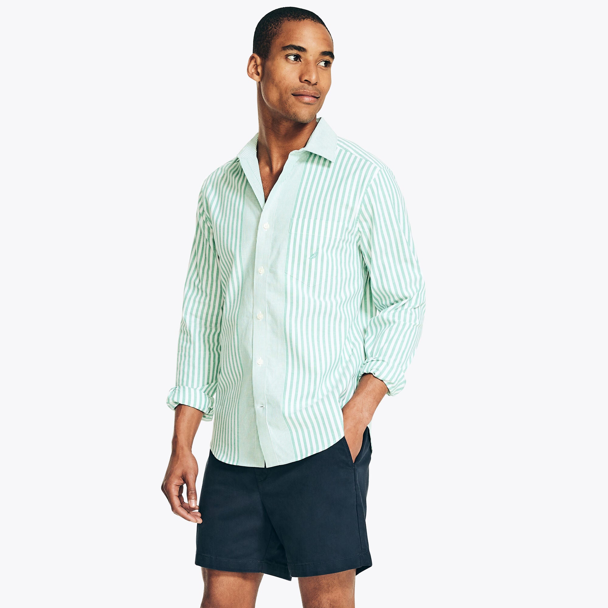 Camisa Nautica Ml Rayas Cab