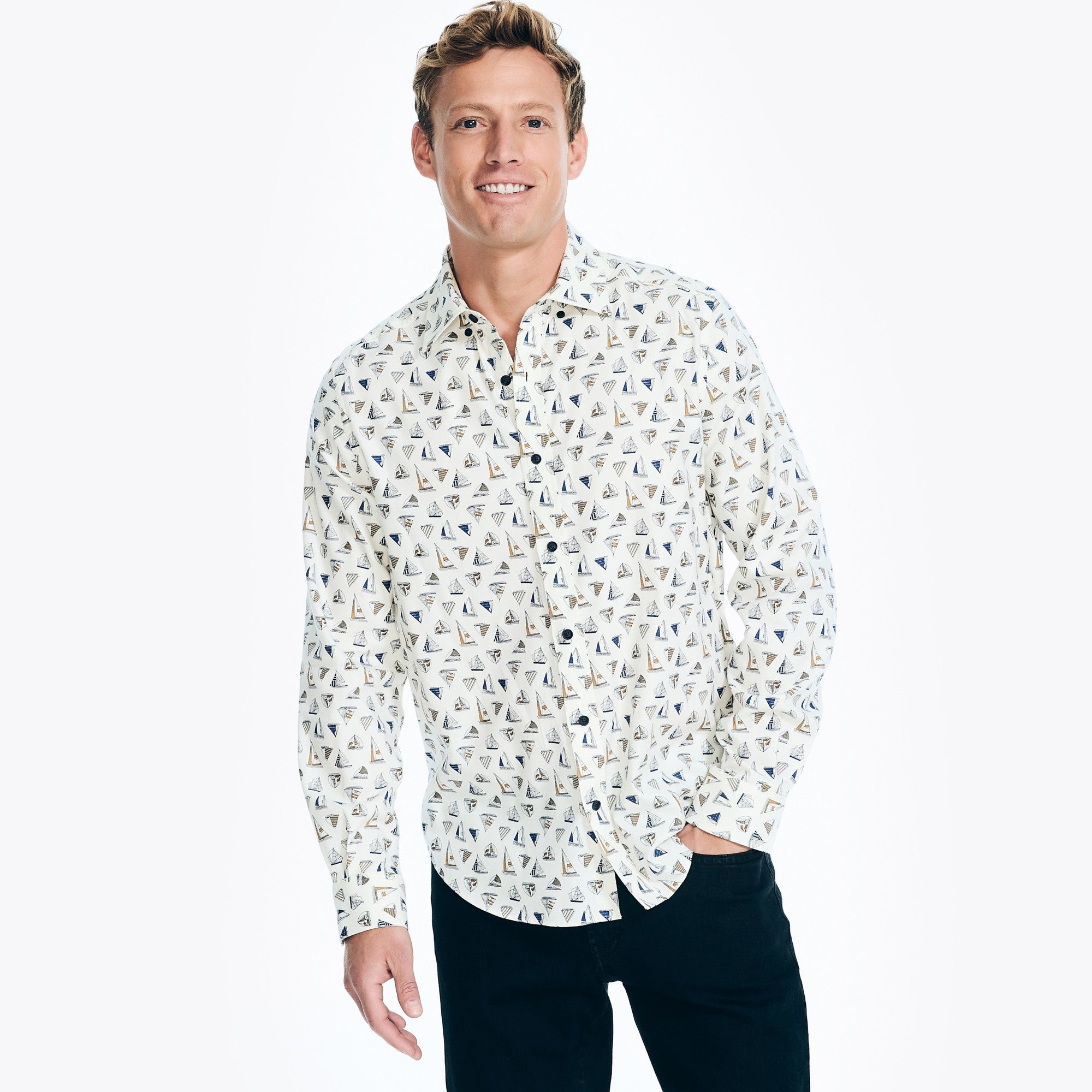 Camisa Nautica Ml Estamp Cab