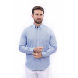 Camisa Nautica Mangas Largas Estampada Skyway para Caballeros