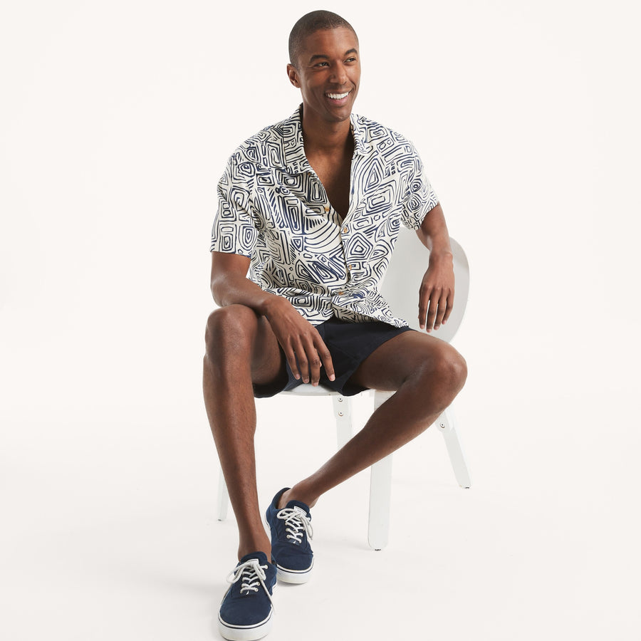 Camisa Nautica Mangas Cortas Estampado para Caballeros