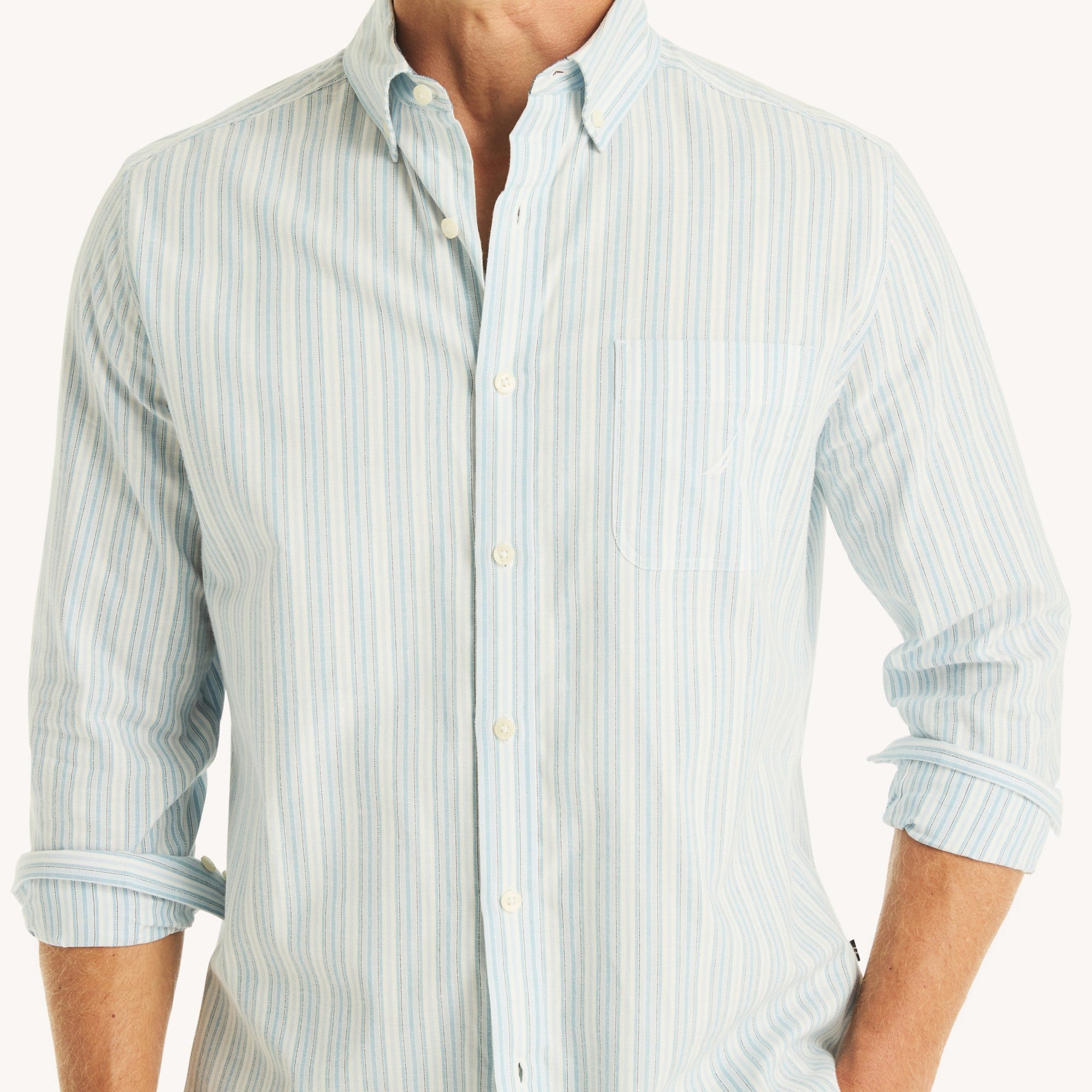 Camisa Nautica Ml Rayas Cab