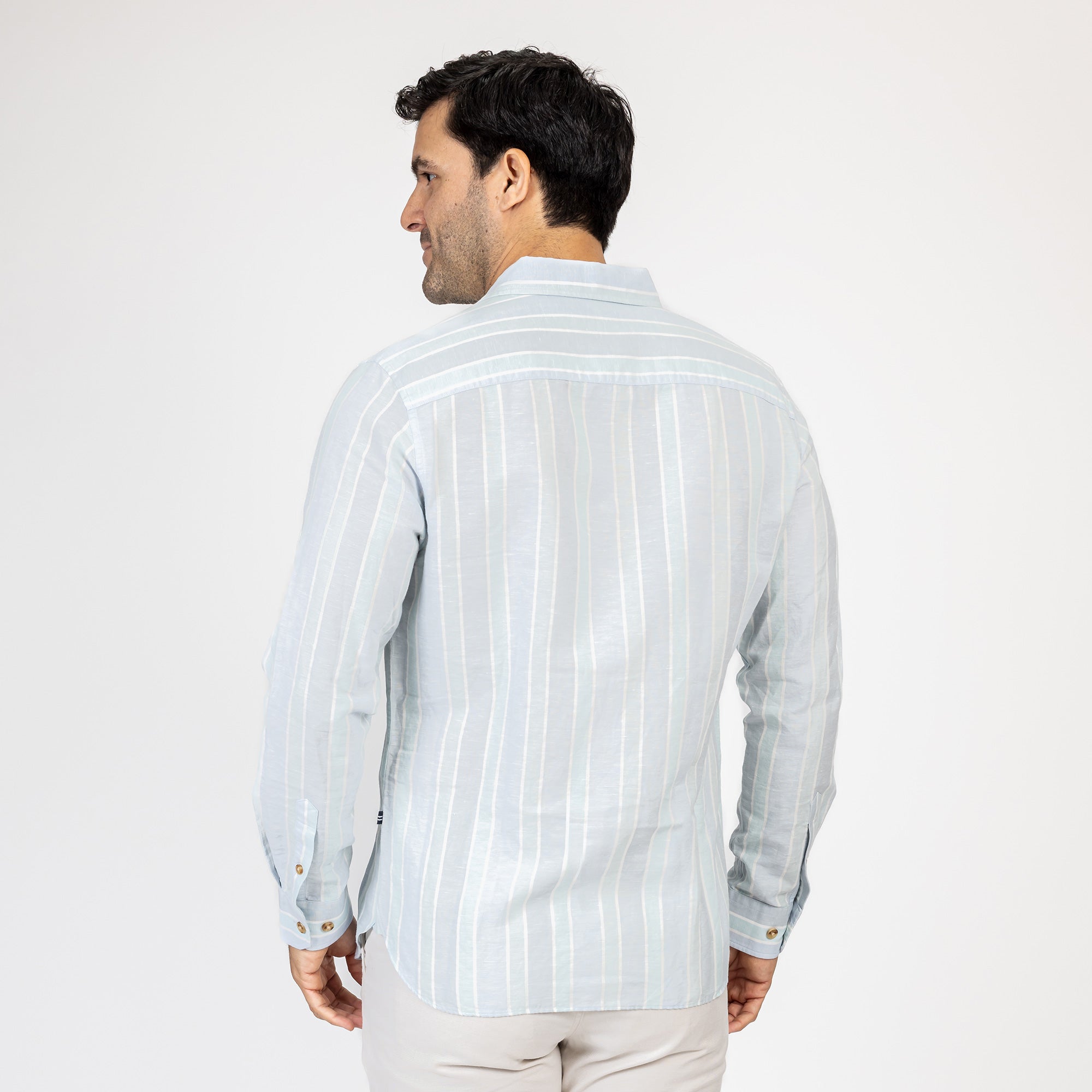 Camisa Nautica Ml Rayas Cab