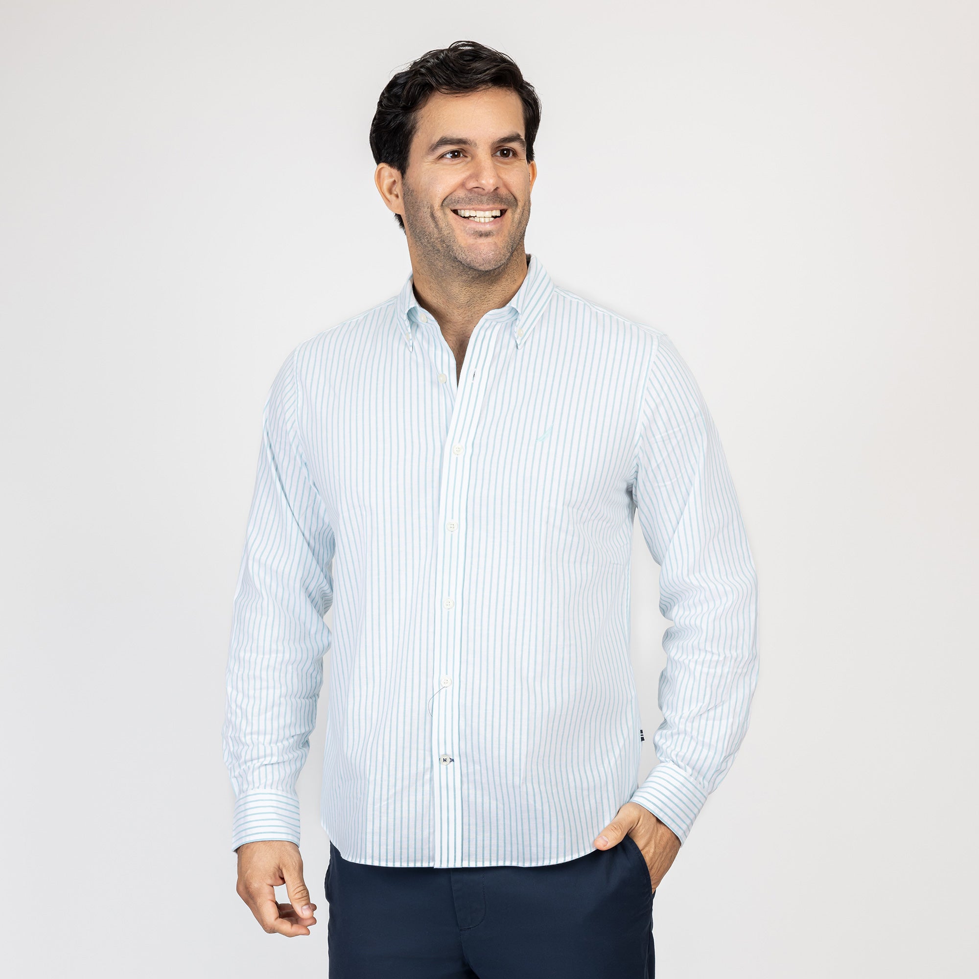 Camisa Nautica Ml Rayas Cab