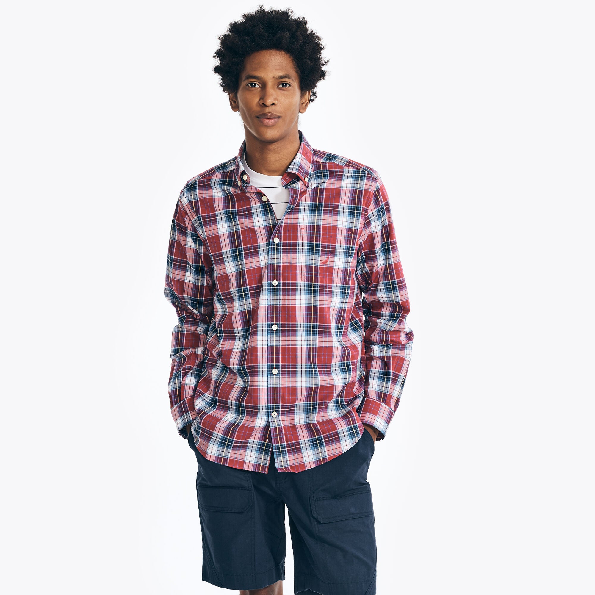 Camisa Nautica Ml Cuadro Cab