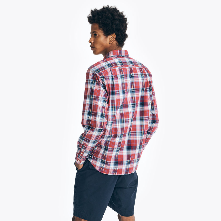 Camisa Nautica Mangas Largas Cuadros para Caballeros