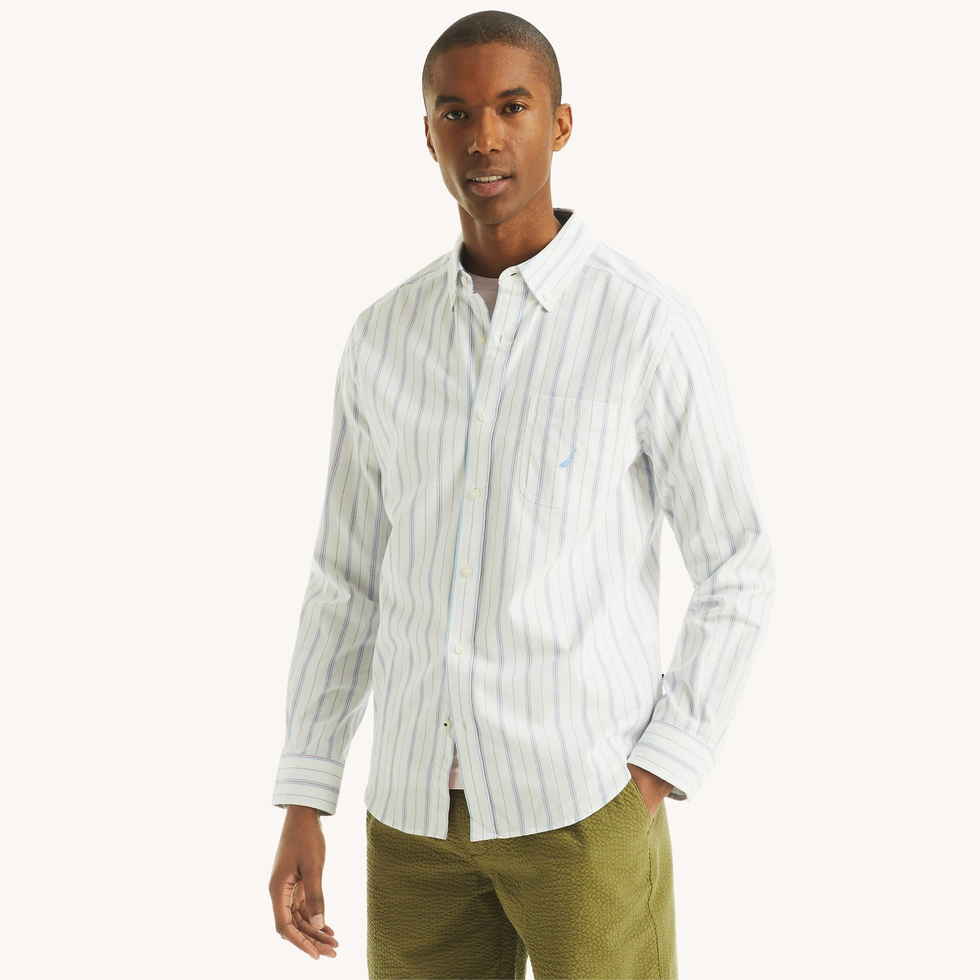 Camisa Nautica Ml Rayas Cab