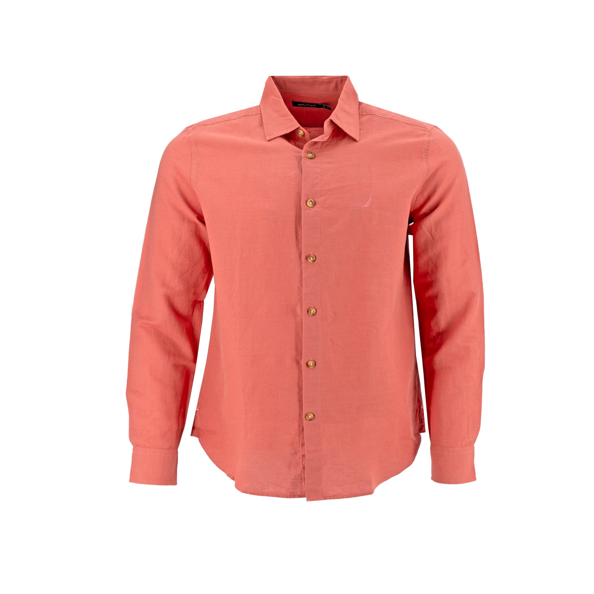 Camisa Nautica Mangas Largas Lisa Para Caballeros