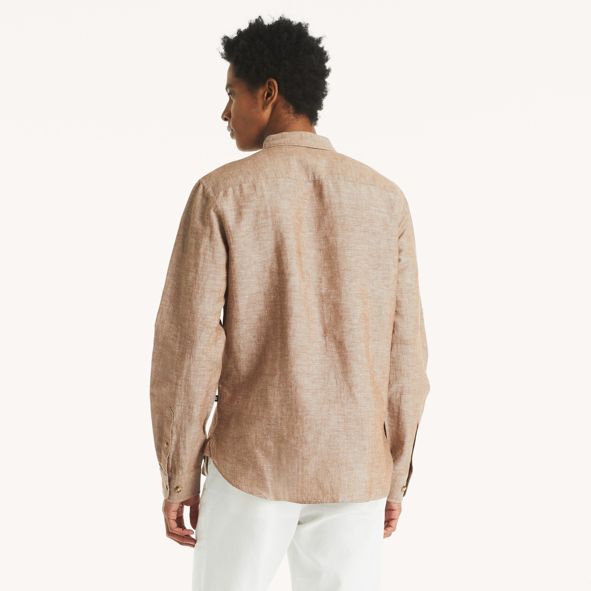 Camisa Nautica Mangas Largas Lisa Para Caballeros by Nautica