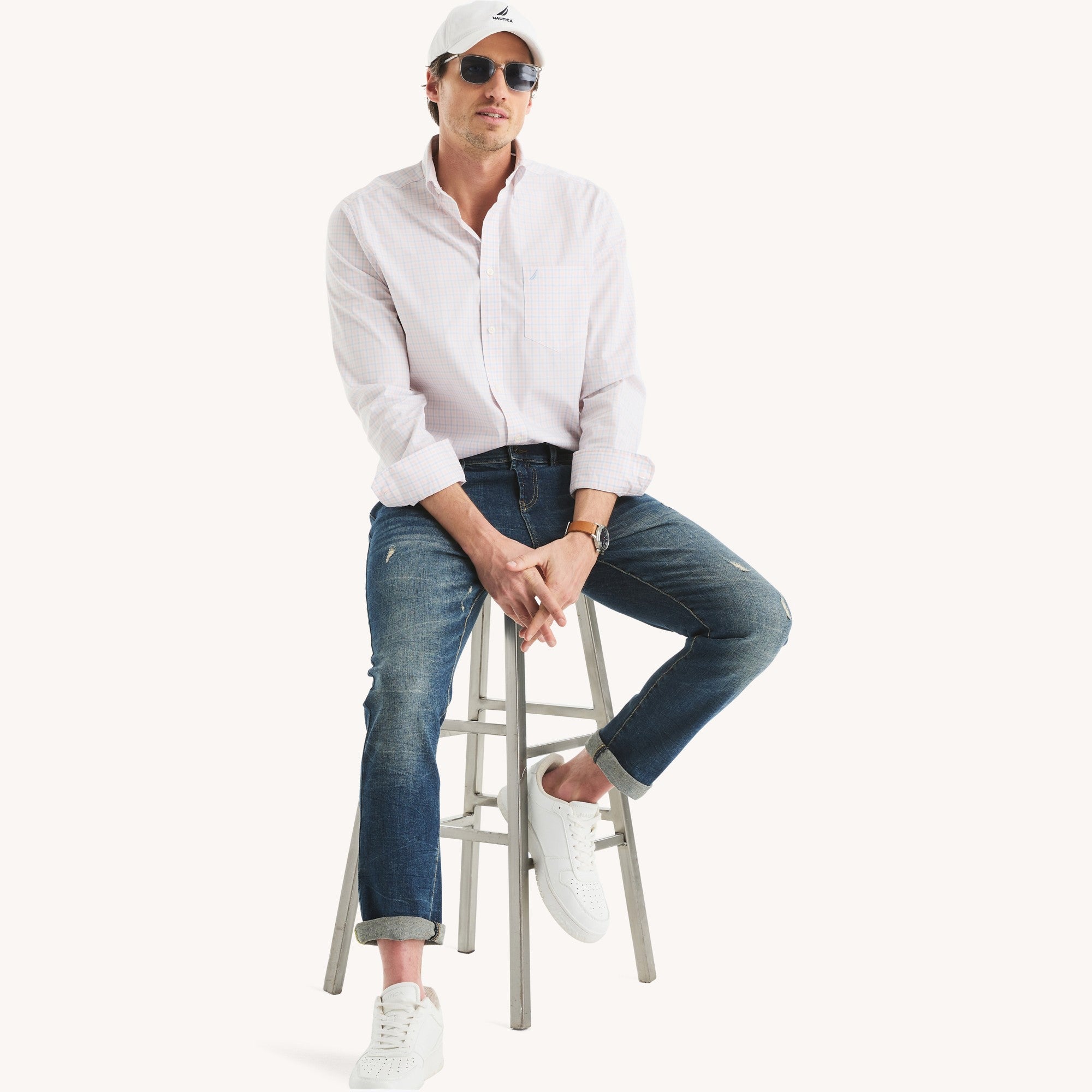 Camisa Nautica Ml Cuadro Cab