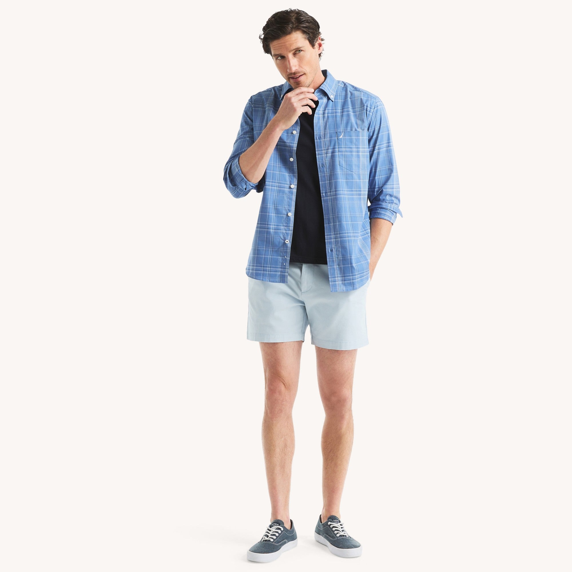 Camisa Nautica Ml Cuadro Cab
