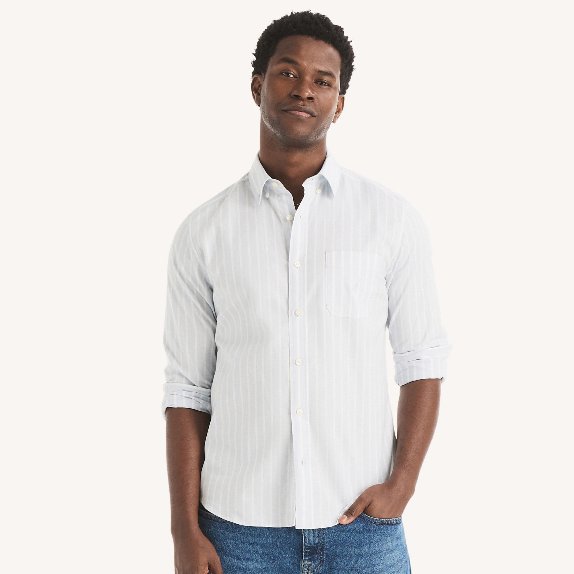 Camisa Nautica Ml Rayas Cab