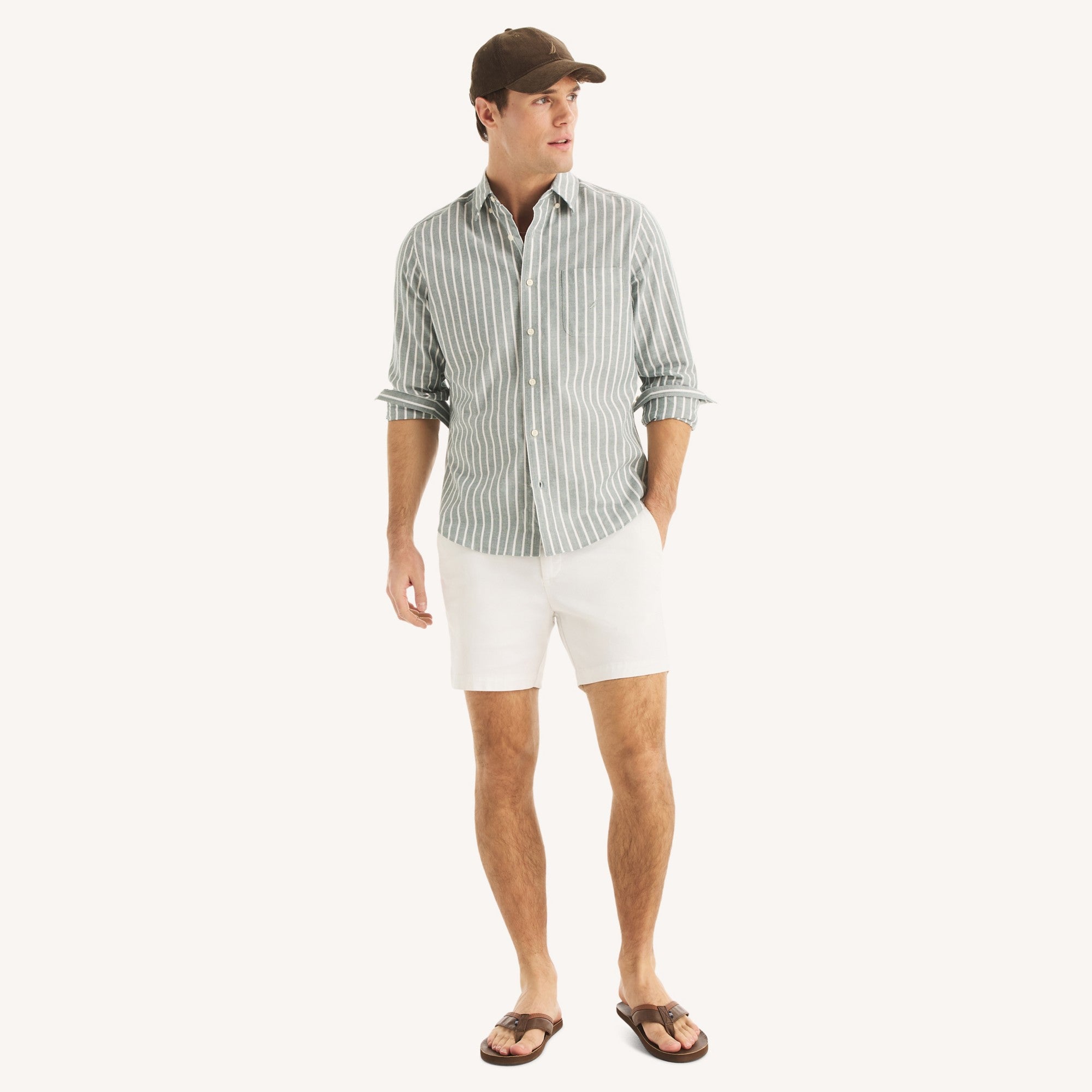 Camisa Nautica Ml Rayas Cab