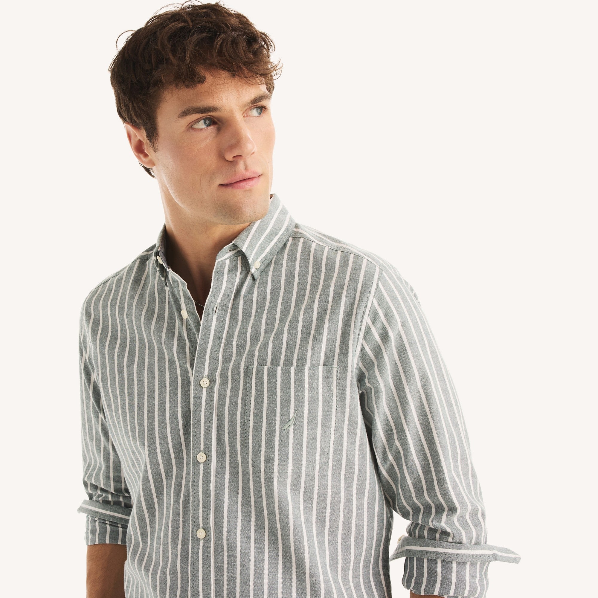Camisa Nautica Ml Rayas Cab