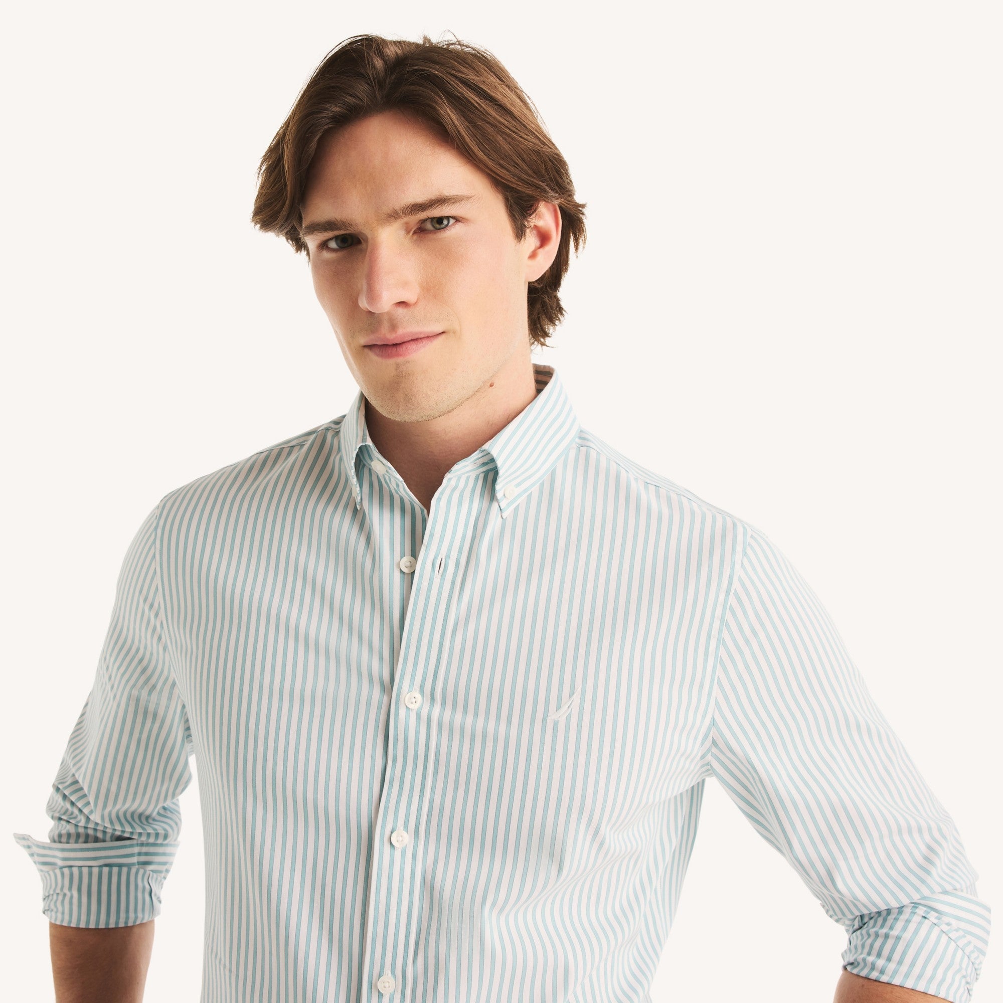 Camisa Nautica Ml Rayas Cab