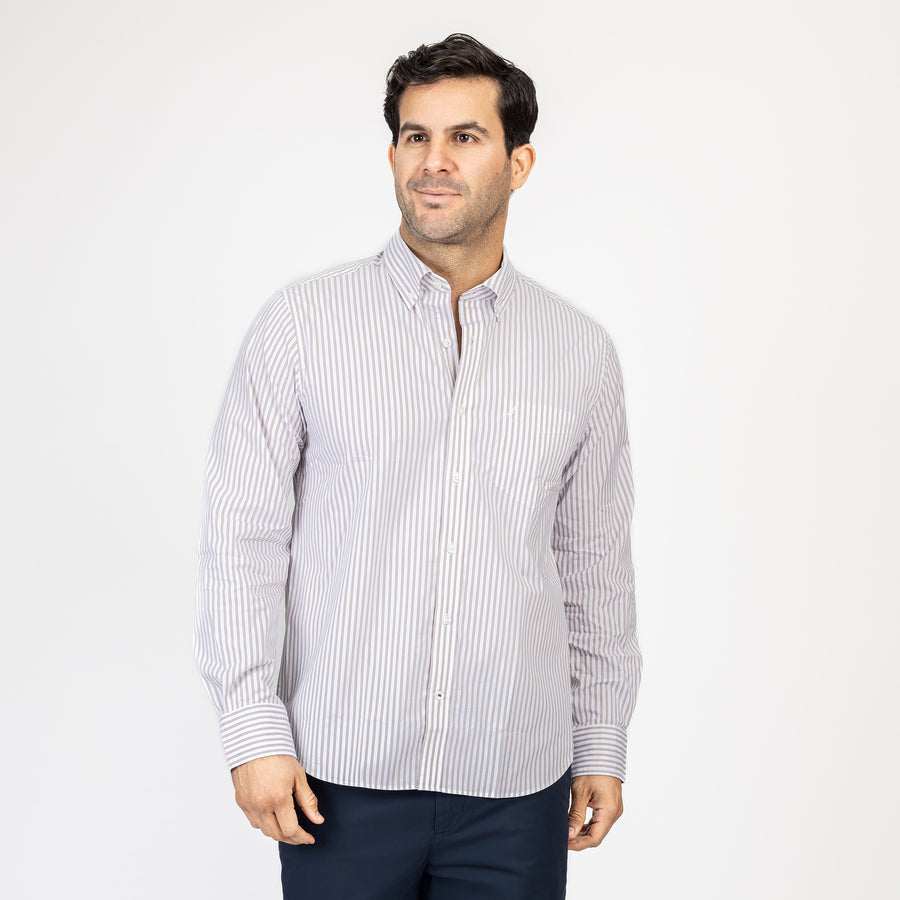 Camisa Nautica Mangas Largas Rayas para Caballeros