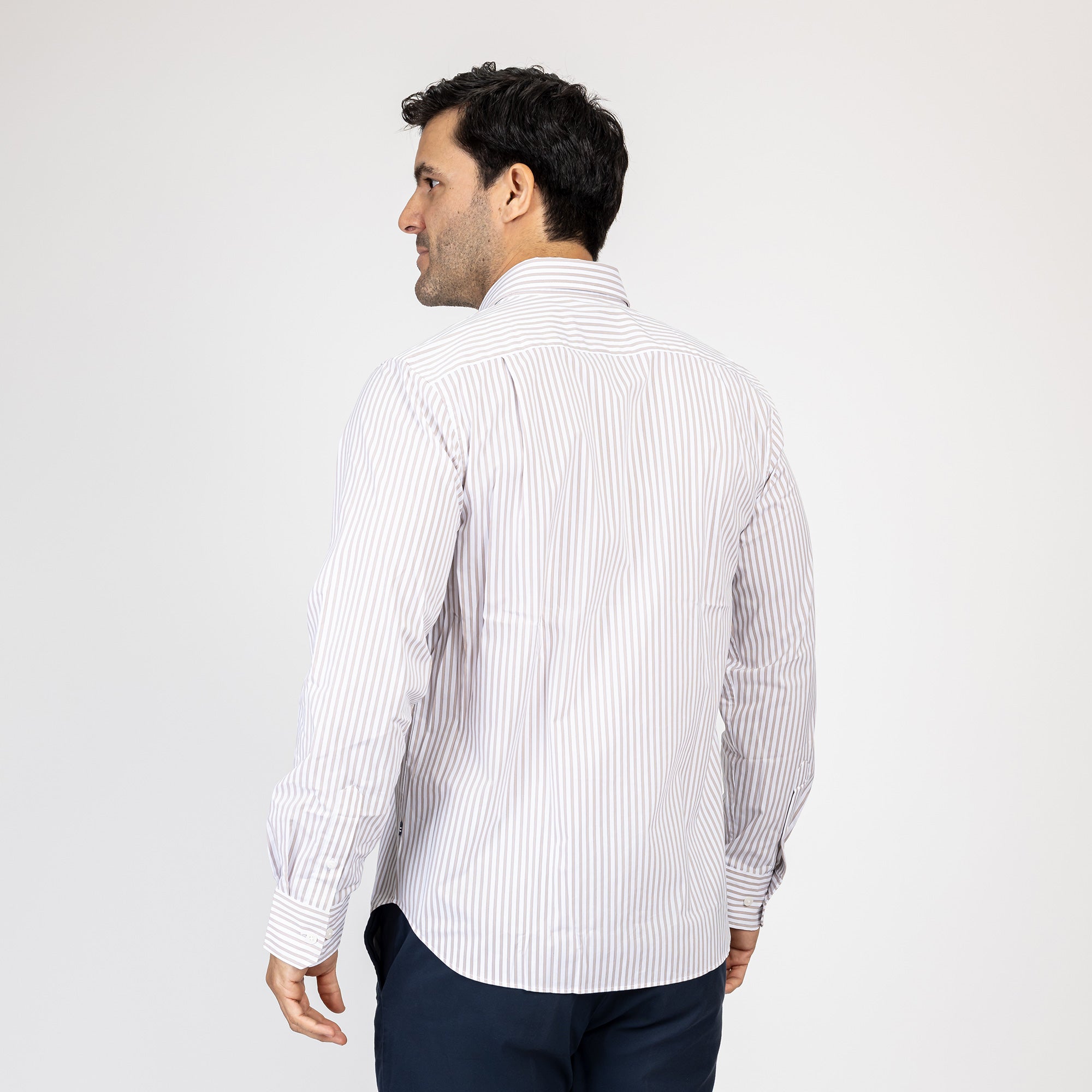 Camisa Nautica Ml Rayas Cab