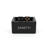 Gemelos Zanetti Plateado/Negro para Caballeros WSL-C3